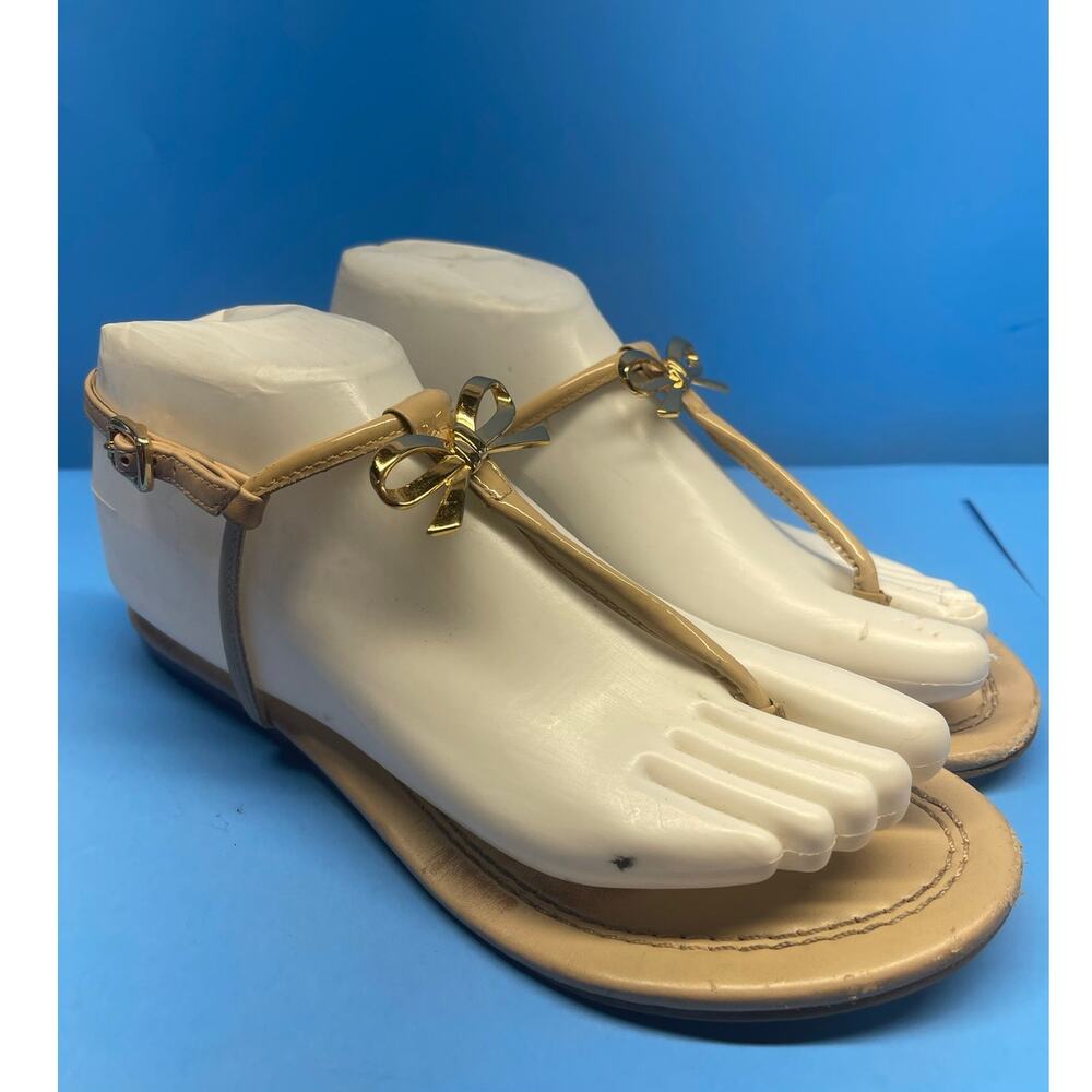 Kate Spade Thing Sandals Some Wear Shown Size 7 Beige - Picture 2 of 9